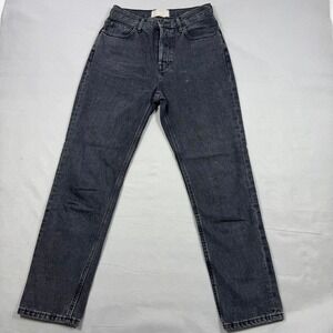 Everlane The 90s Cheeky Jean Washed Black Organic Cotton Straight Leg Size 25